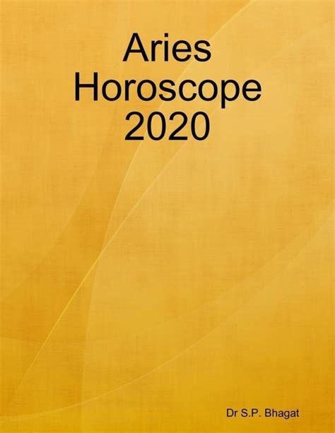 Aries Horoscope 2020 Ebook Dr Sp Bhagat 9780359933921 Boeken