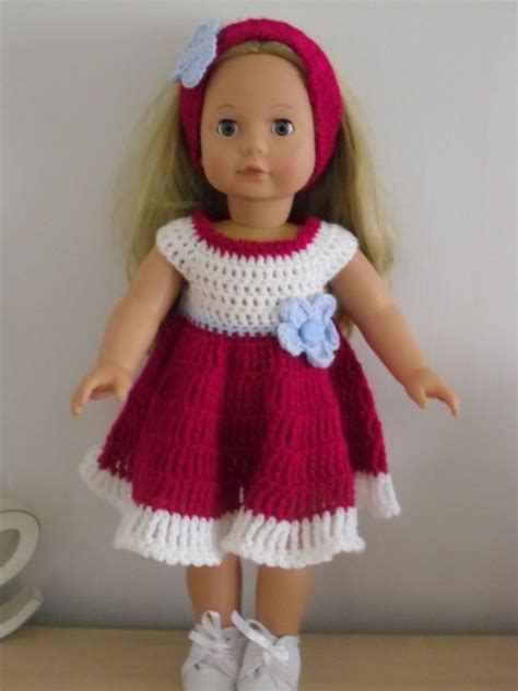 Pdf Crochet Pattern For 18 Inch Doll American Girl Doll Or Etsy Crochet Doll Dress Doll