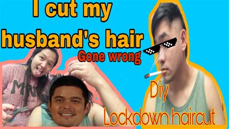 I Cut My Husbands Hair Diy Haircut Youtube