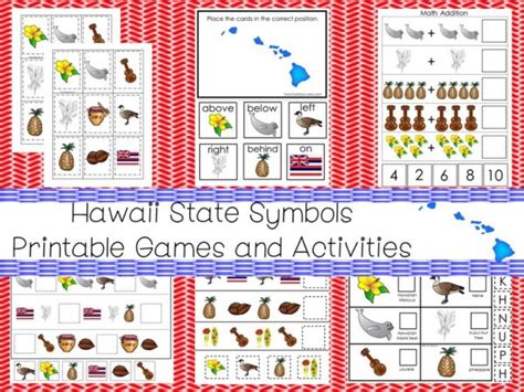 30 Printable Hawaii State Symbol Geography Games Made By Teachers