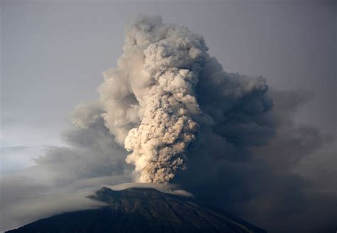 Mount Agung Bali Volcano Eruption Spits Ash Over Two Miles High