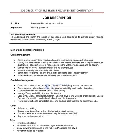 Sample Job Descriptions Templates Get Free Templates