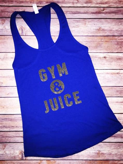 this cute workout tank will surely keep you motivated and possibly singing gym and juice all