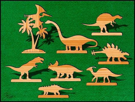 Scrollsaw Workshop Eight Dinosaur Display Set Scroll Saw Pattern In