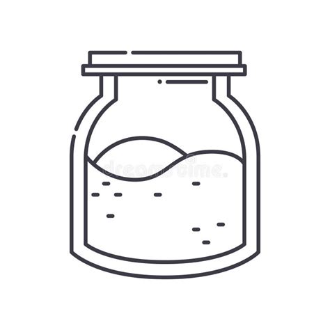 Jar Icon Linear Isolated Illustration Thin Line Vector Web Design