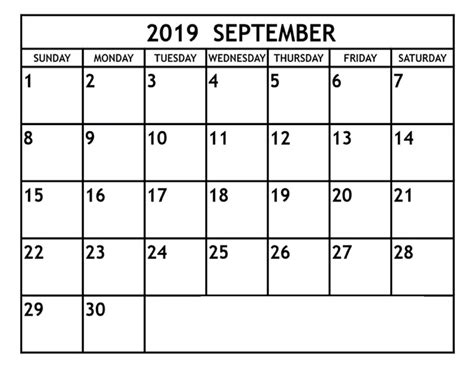 Download a free, printable calendar for 2021 to keep you organized in style. Editable September 2019 Printable Calendar Blank Template