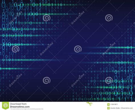 Abstract Cyberspace With A Hacked Array Of Binary Data Explosion With