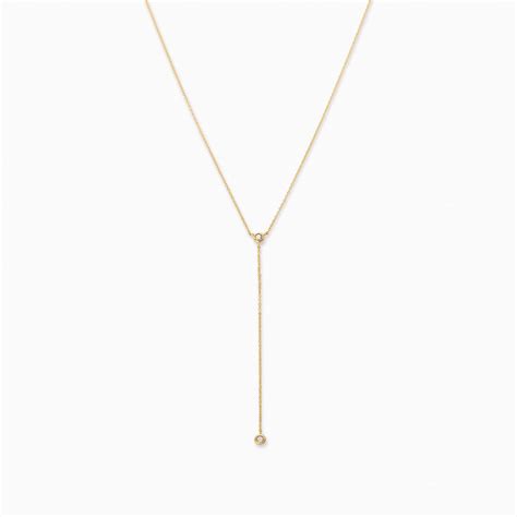 little things dainty chain lariat necklace in gold uncommon james