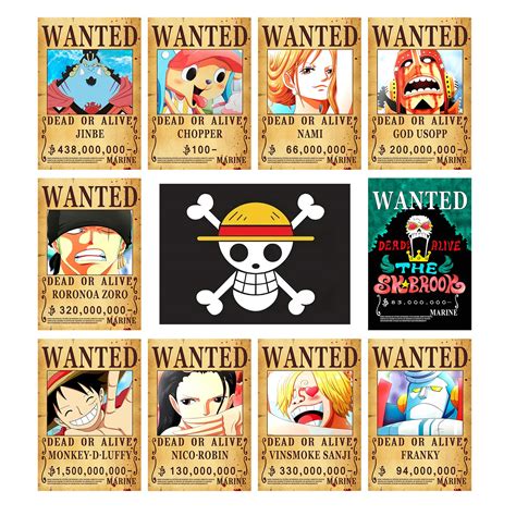 Buy Pcs Cm X Cm New Edition One Piece Pirates Wanted Posters Luffy Chopper Zoro Nami