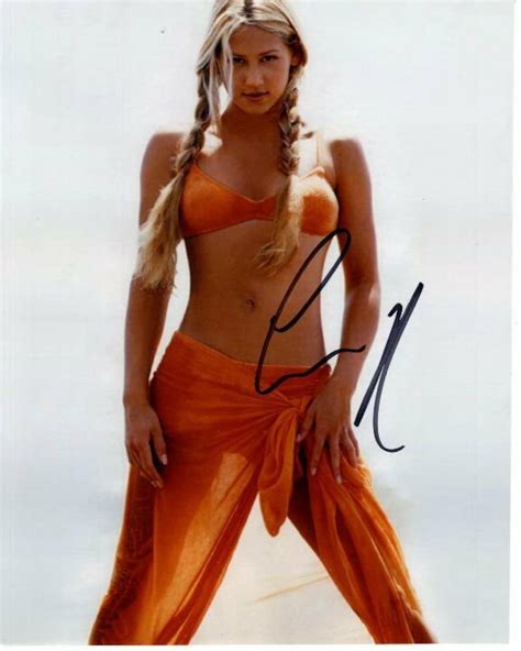 Anna Kournikova Signed Autographed Sexy Orange Bikini Photo Etsy