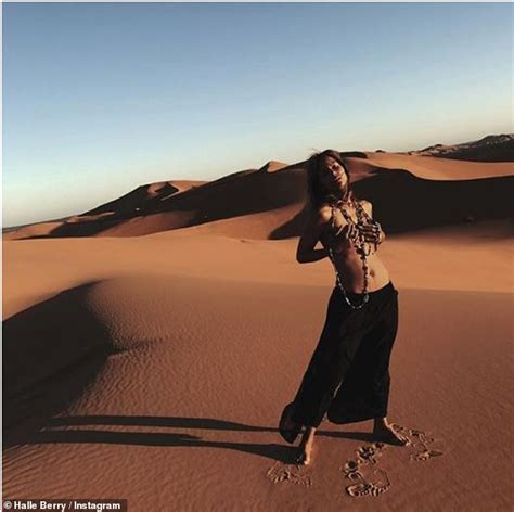 Halle Berry Posts Stunning Topless Pic From The Sahara Desert