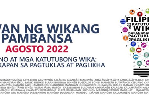 Pia Buwan Ng Wika 2022 Filipino At Mga Katutubong Wika Kasangkapan
