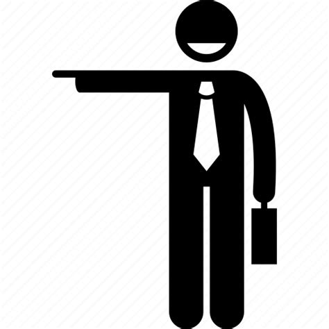 Businessman Direction Pointing Icon