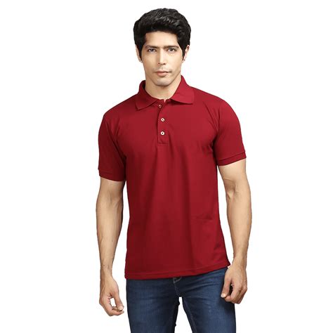 Solid Polo T Shirt Maroon Cool Vibe