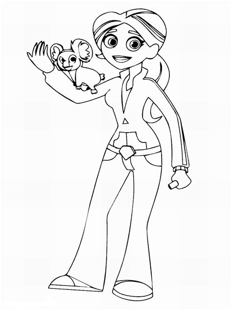 Wild Kratts Coloring Pages Online Martin Kratt With Spot Swat Cheetah