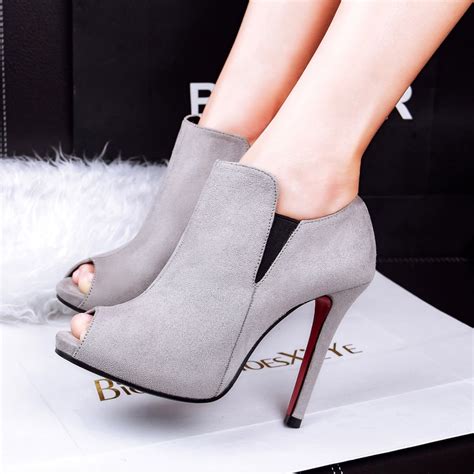 Fashion Sexy Velvet Open Toe Women Shoes Elegant Women Pumps Thin Heels