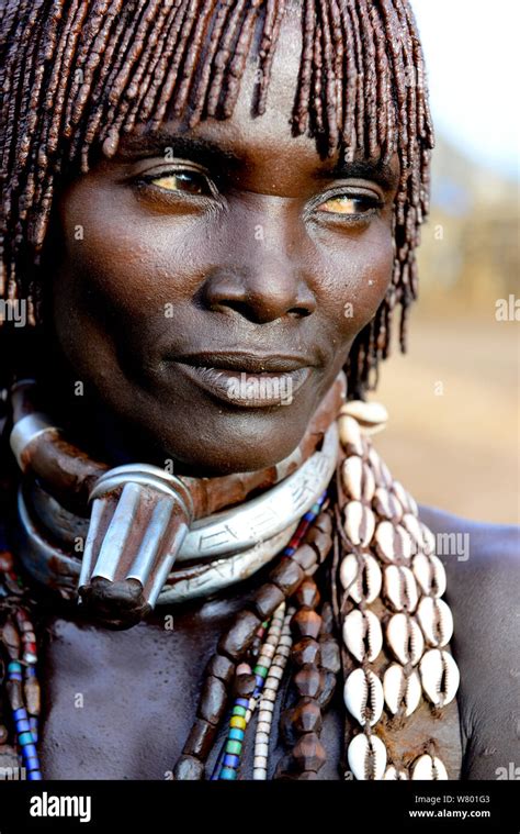 Hamer Woman With Her Traditional Clothes And Ornaments Territory Of The Hamer Tribe Lower Omo