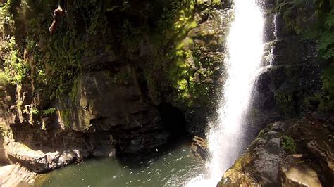 Jumping Off Nauyaca Waterfalls In Costa Rica 2013 Youtube