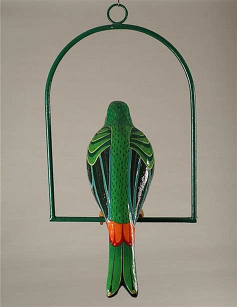 Sergio Bustamante Editioned Hanging Parrot Sculpture Sergio Bustamante