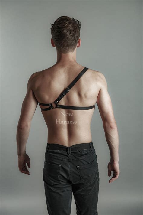 leather harness chest harness men mens leather harness bdsm etsy