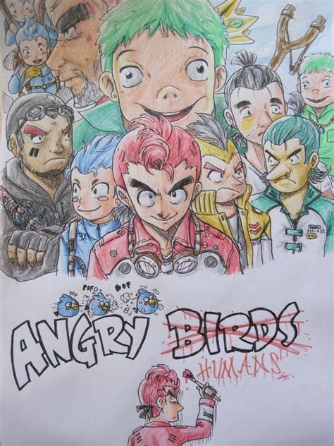 Angry Birdshumans By Razperm On Deviantart