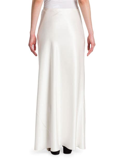 Lyst Jil Sander Silk Maxi Skirt In White