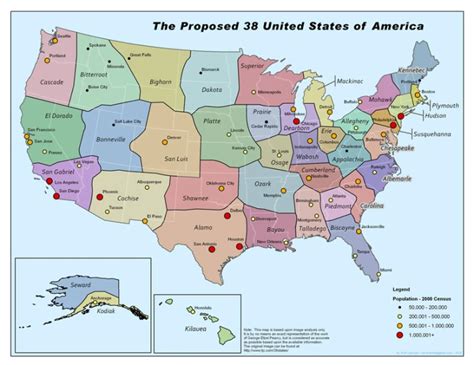 If Every Proposed State In The Usa Was Accepted Vivid Maps