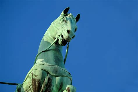 Free Images Monument Statue Green Horse Landmark Blue Sculpture