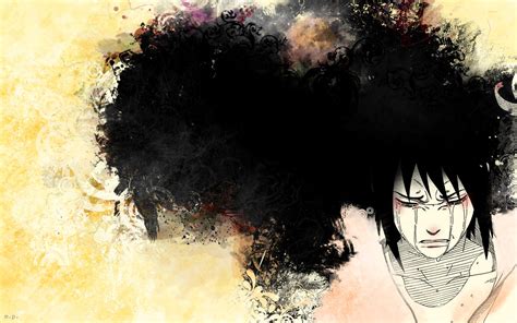 Wallpaper Black Illustration Portrait Anime Naruto