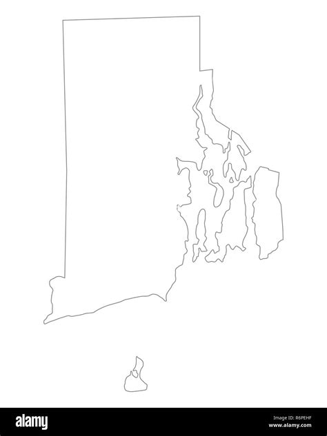 Map Of Rhode Island Stock Photo Alamy