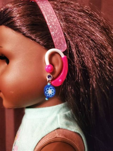 New Handmade American Girl Doll Earrings Clay Forget Me Not Etsy