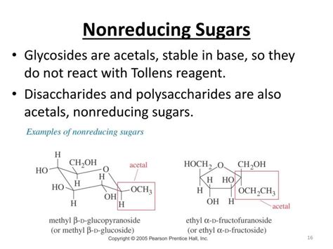 Example Of Reducing Sugar And Non Reducing Sugar Nonreducing Sugar