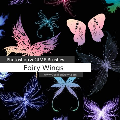 Fairy Wings Photoshop And Gimp Brushes By Redheadstock On Deviantart