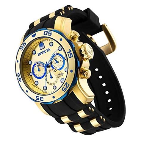 インビクタ 腕時計 Pro Diver 石英 48mm ケース ゴールド ブラック ステンレススチール ポリウレタンストラップ ゴールド 並行輸入 Gd98b30a0c30goodeeds
