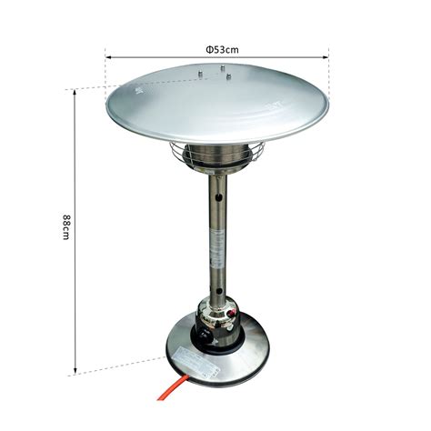 Outdoor, garden or commercial heating. Table top Gas Patio Heater Stainless Steel Outdoor Heating ...