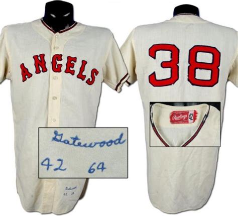 1964 Aubrey Gatewood Los Angeles Angels Game Worn Flannel Jersey Memorabilia Expert