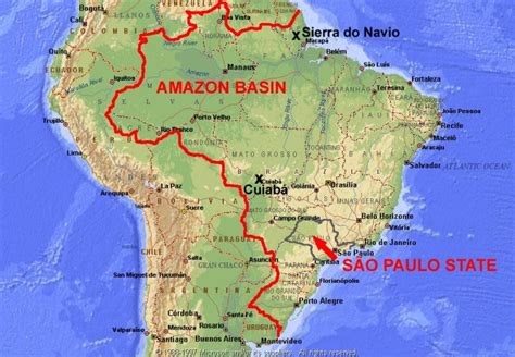 Mato Grosso Plateau Location Brazil Showing The Location Sao Locations Screenshots