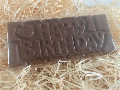 Handmade Happy Birthday Chocolate Bar With Etsy