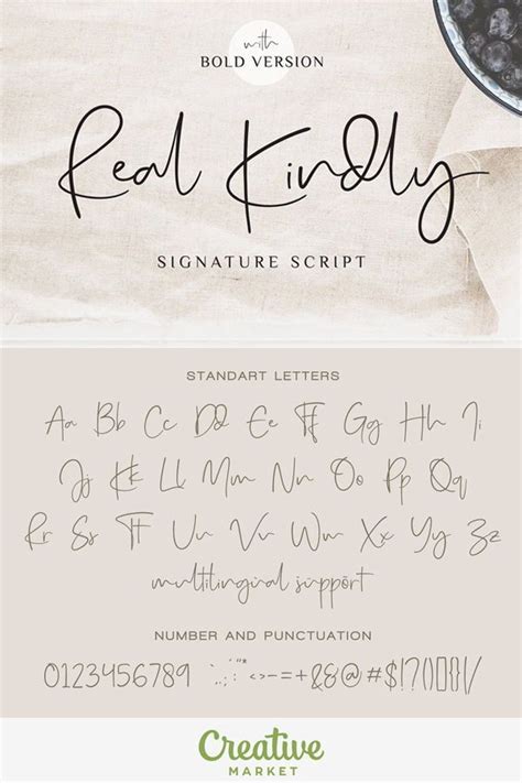 Real Kindly Signature Script Lettering Alphabet Lettering Fonts