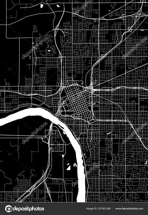 Mapa De La Ciudad De Tulsa Oklahoma Estados Unidos Vector Gráfico