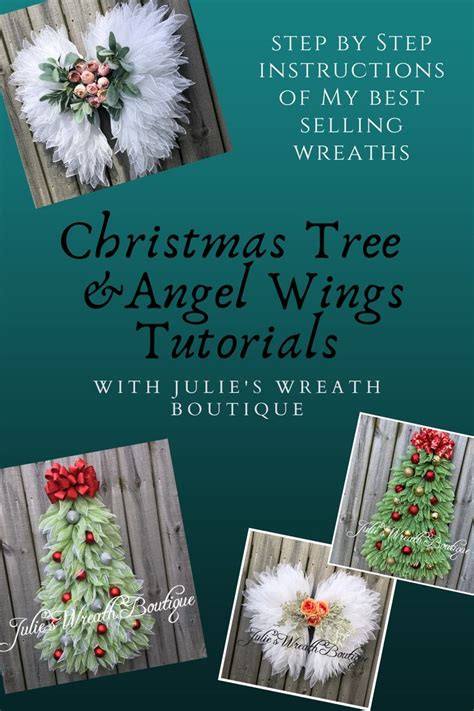 Diy Christmas Tree Wreath With Angel Wings