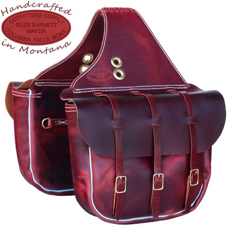 Cavalry Style Leather Saddlebags Three Buckle Full Size In 2020