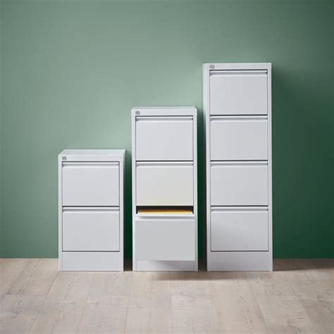 Double file cabinets have drawers which can each accommodate two racks for folders side by side. A4 filing cabinet, 4 drawers, 415x630x1320 mm, white | AJ ...