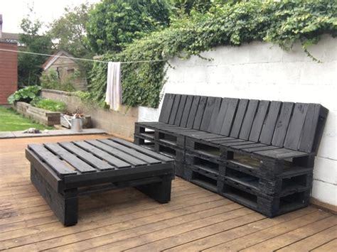 Black Painted Pallet Furniture Table And Seating In Aberdeen Gumtree
