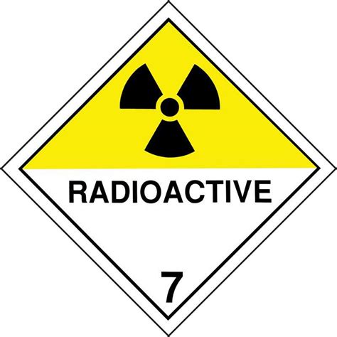 250mm Class 7d Radioactive Adhesive Label Silverback