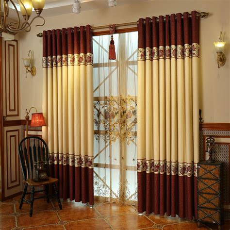 Cotton and linen materials Luxury window curtains designs