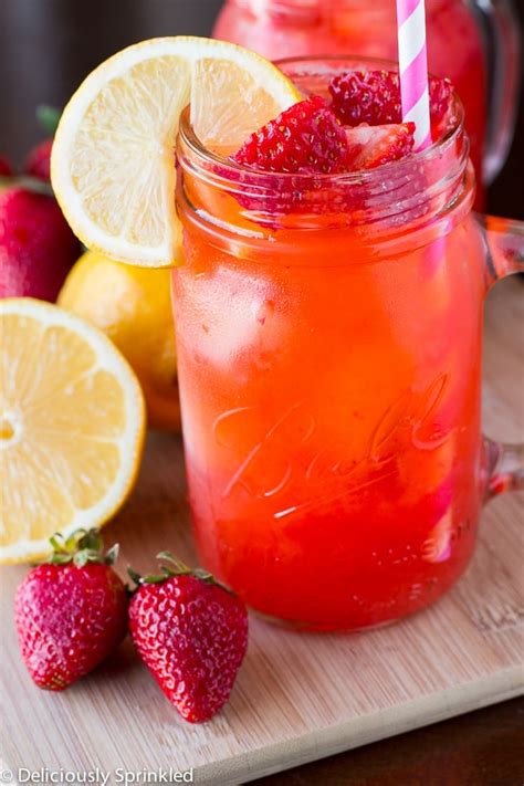 Fresh Strawberry Lemonade Deliciously Sprinkled