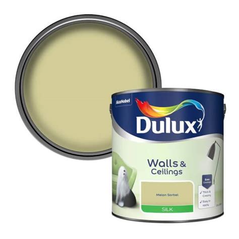 Dulux Silk Emulsion Paint Melon Sorbet 25l Homebase