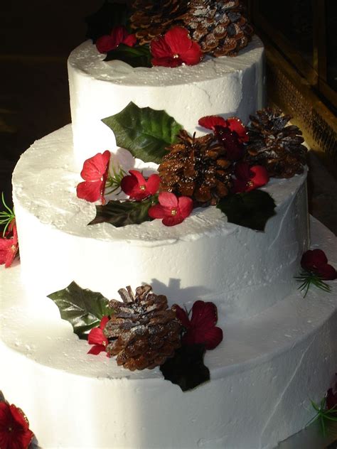 What a sweet and pretty cake! Beautiful Christmas Wedding Cake | Cool Stuff | Pinterest