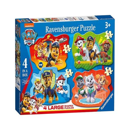 Ravensburger Paw Patrol 4 In 1 Large Shaped Puzzle